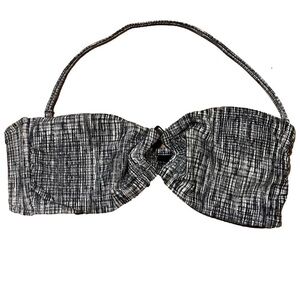 MOSSIMO Bikini Women’s Black Gray White Top Size L